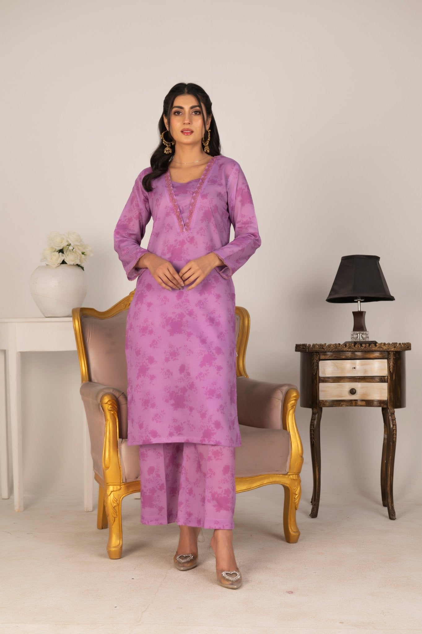 PETAL GRACE - 2 PCS LAWN - Diva Clothings